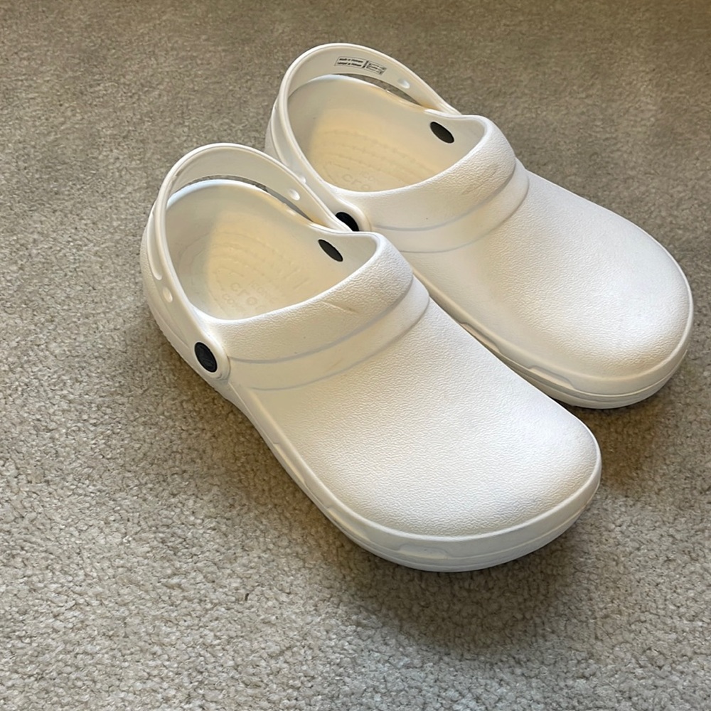 White work crocs, wore once